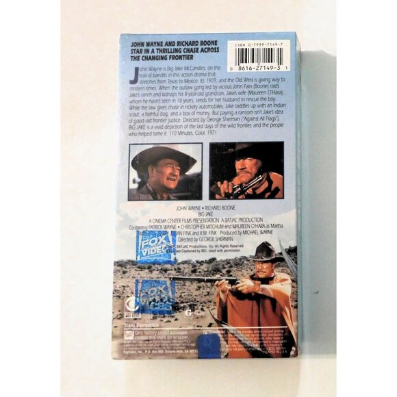Big Jake John Wayne Richard Boone VHS Sealed 1992 Color Western Classic - Picture 2 of 3